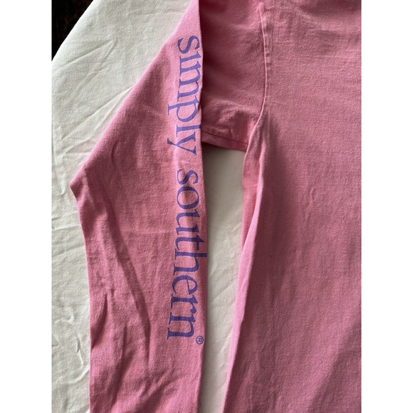SIMPLY SOUTHERN "Lil Salty but Sweet" Pineapple Pink Small T-shirt Long Sleeve - Picture 4 of 11